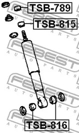 Фото 1 TSB-816 FEBEST Втулка стабилизатора подвески