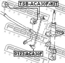 Фото 1 TSB-ACA30F-KIT FEBEST Втулка стабилизатора