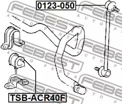 Фото 1 TSB-ACR40F FEBEST Втулка стабилизатора