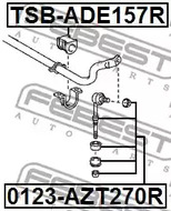 Фото 1 TSB-ADE157R FEBEST Втулка стабилизатора