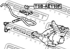 Фото 1 TSB-AE110F FEBEST Втулка стабилизатора