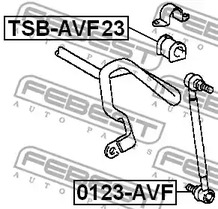 Фото 1 TSB-AVF23 FEBEST Опора, стабилизатор