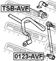 Фото 1 TSB-AVF FEBEST Опора, стабилизатор