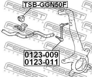 Фото 1 TSB-GGN50F FEBEST Опора, стабилизатор