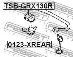 Фото 1 TSB-GRX130R FEBEST Втулка стабилизатора