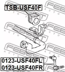 Фото 1 TSB-USF40F FEBEST Втулка стабилизатора