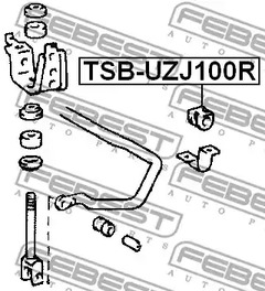 Фото 1 TSB-UZJ100R FEBEST Втулка стабилизатора