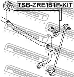 Фото 1 TSB-ZRE151F-KIT FEBEST Втулка стабилизатора