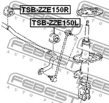 Фото 1 TSB-ZZE150L FEBEST Опора, стабилизатор