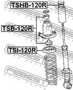 Фото 1 TSHB-120R FEBEST Защитный комплект амортизатора