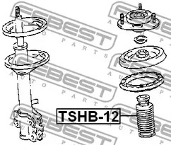 Фото 1 TSHB-12 FEBEST Защитный колпак / пыльник, амортизатор