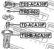 Фото 1 TSHB-ACA30F FEBEST Защитный колпак / пыльник, амортизатор