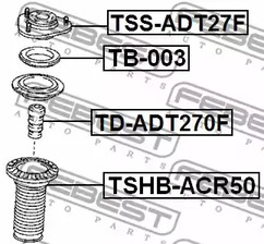 Фото 1 TSHB-ACR50 FEBEST Защитный колпак / пыльник, амортизатор