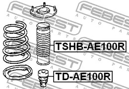 Фото 1 TSHB-AE100R FEBEST Защитный колпак / пыльник, амортизатор