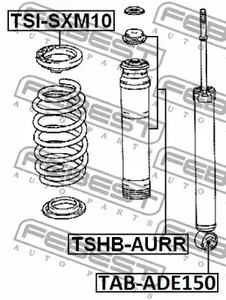 Фото 1 TSHB-AURR FEBEST Защитный колпак / пыльник, амортизатор