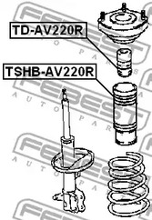 Фото 1 TSHB-AV220R FEBEST Защитный колпак / пыльник, амортизатор