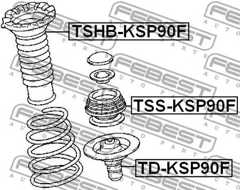 Фото 1 TSHB-KSP90F FEBEST Защитный колпак / пыльник, амортизатор