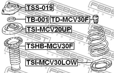 Фото 1 TSHB-MCV30F FEBEST Защитный колпак / пыльник, амортизатор