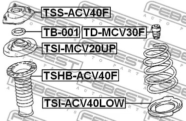 Фото 1 TSI-ACV40LOW FEBEST Опора пружины