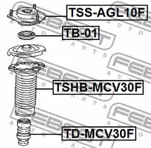 Фото 1 TSS-AGL10F FEBEST Подвеска, амортизатор