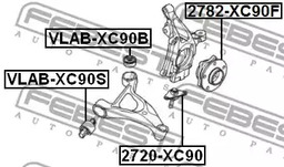 Фото 1 VLAB-XC90S FEBEST Подвеска, рычаг независимой подвески колеса