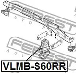 Фото 1 VLMB-S60RR FEBEST Подвеска, двигатель