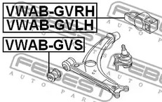 Фото 1 VWAB-GVLH FEBEST Сайлентблок