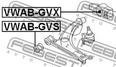 Фото 1 VWAB-GVX FEBEST Подвеска, рычаг независимой подвески колеса