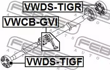 Фото 1 VWCB-GVI FEBEST ПОДШИПНИК ПОДВЕСНОЙ