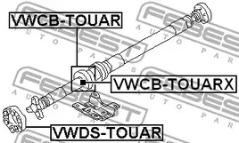 Фото 1 VWCB-TOUAR FEBEST Подшипник подвесной