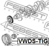 Фото 1 VWDS-TIG FEBEST Шкив коленвала