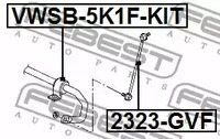 Фото 1 VWSB-5K1F-KIT FEBEST Опора, стабилизатор