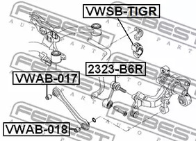 Фото 1 VWSB-TIGR FEBEST Тяга стабилизатора