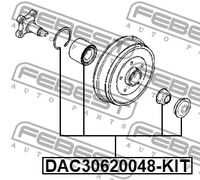 DAC30620048-KIT FEBEST подшипник ступичный задний ремкомплект