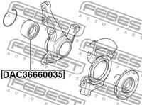 Подшипник ступичный передний 36x66x35 FEBEST DAC36660035
