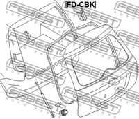 Демпфер крышки багажника FEBEST FD-CBK