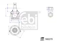 Опора подвески шаровая FEBI BILSTEIN 180279