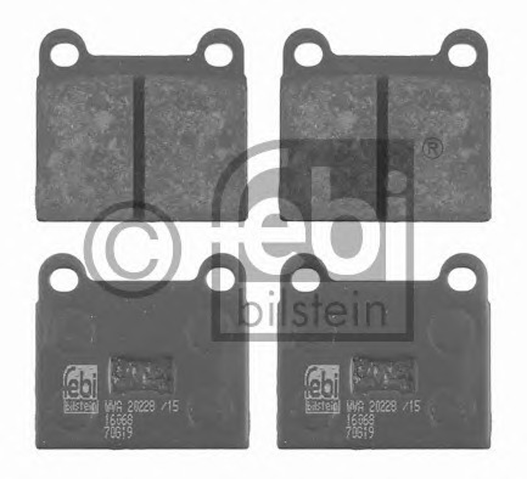 Комплект тормозных колодок дисковый тормоз FEBI BILSTEIN 16068