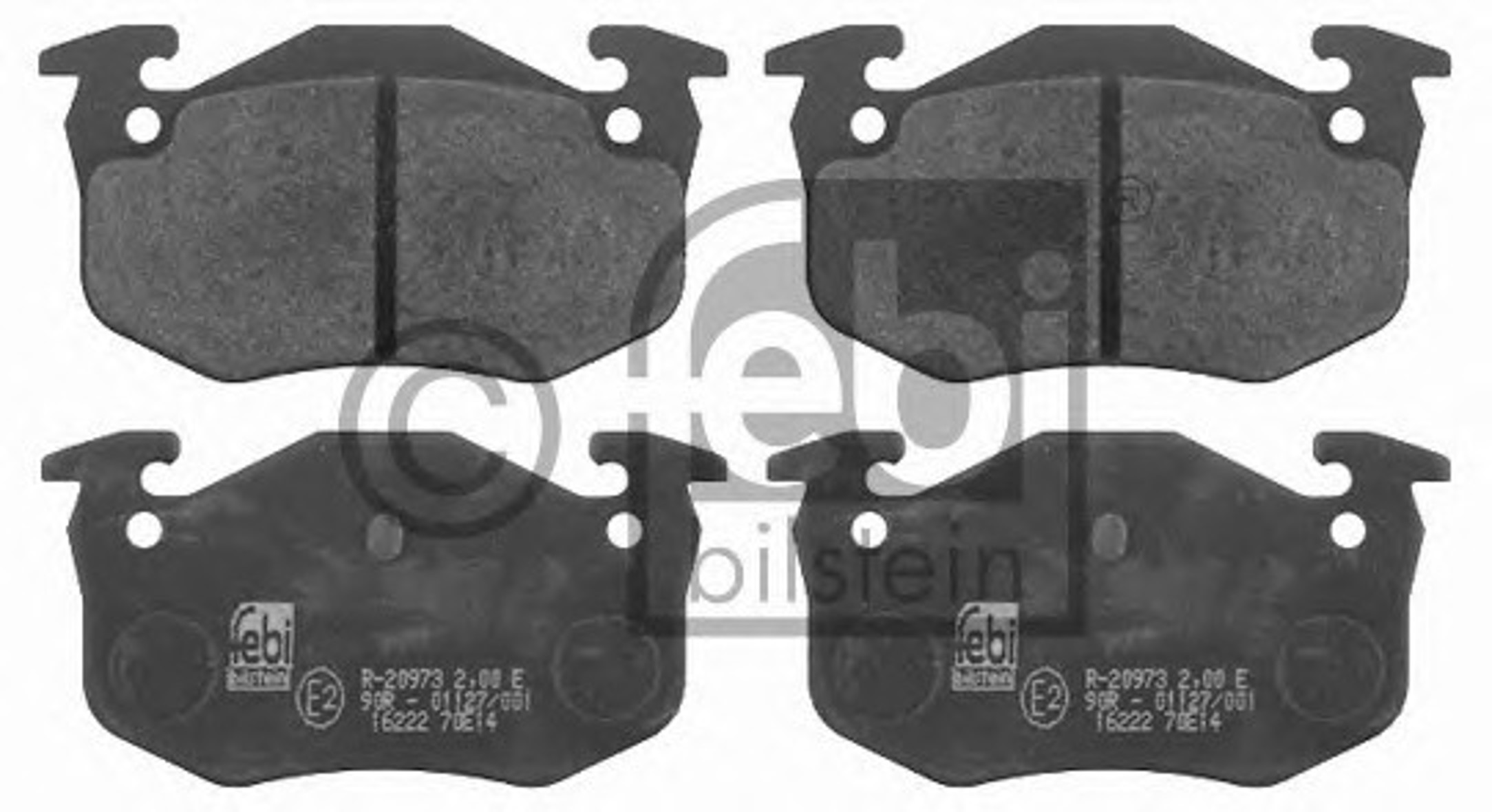 16222 FEBI BILSTEIN Колодки тормозные дисковые