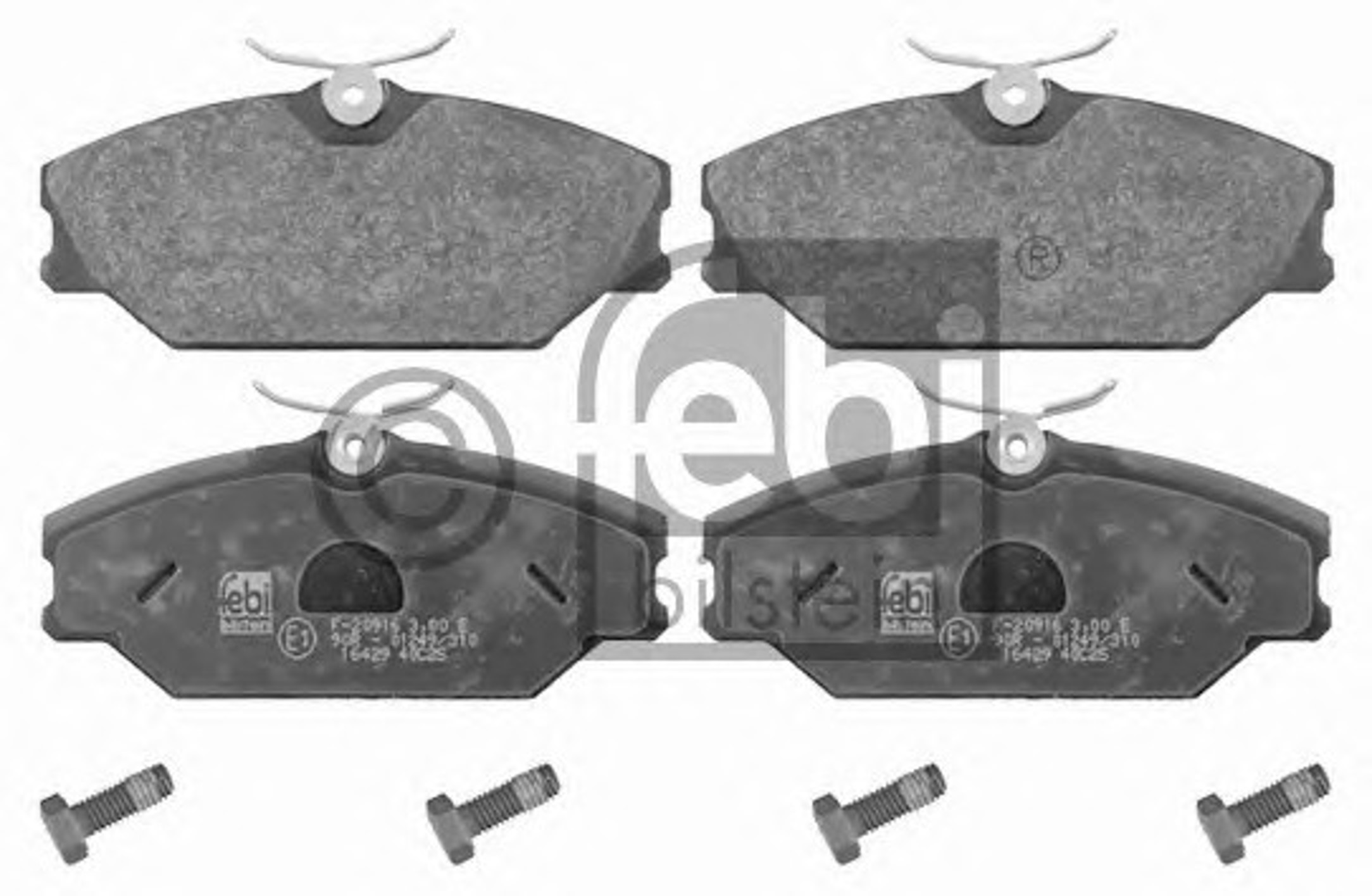 16429 FEBI BILSTEIN Комплект тормозных колодок, дисковый тормоз