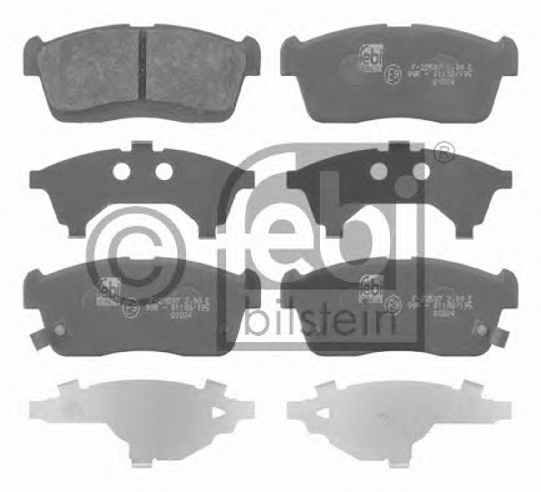 16662 FEBI BILSTEIN Комплект тормозных колодок, дисковый тормоз