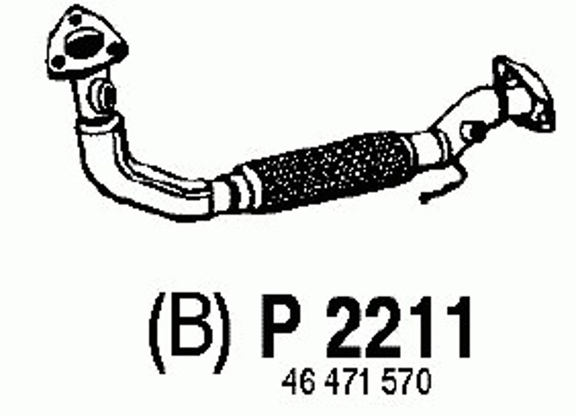 Труба выхлопного газа FENNO P2211