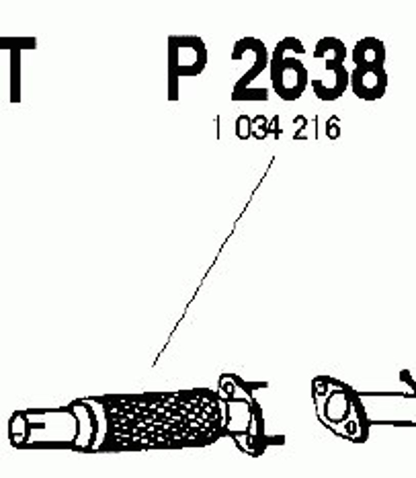 Труба выхлопного газа FENNO P2638