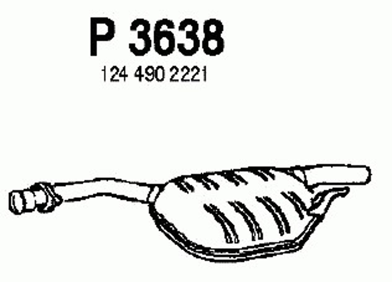 Средний глушитель выхлопных газов FENNO P3638
