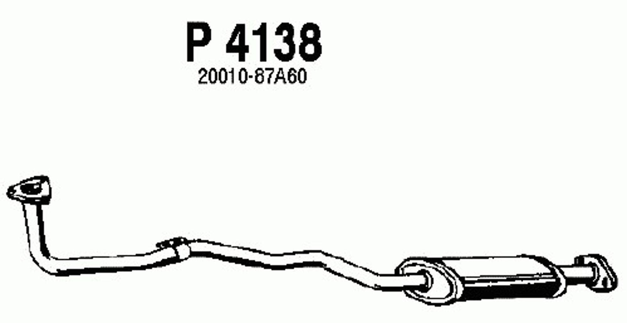 Предглушитель выхлопных газов FENNO P4138