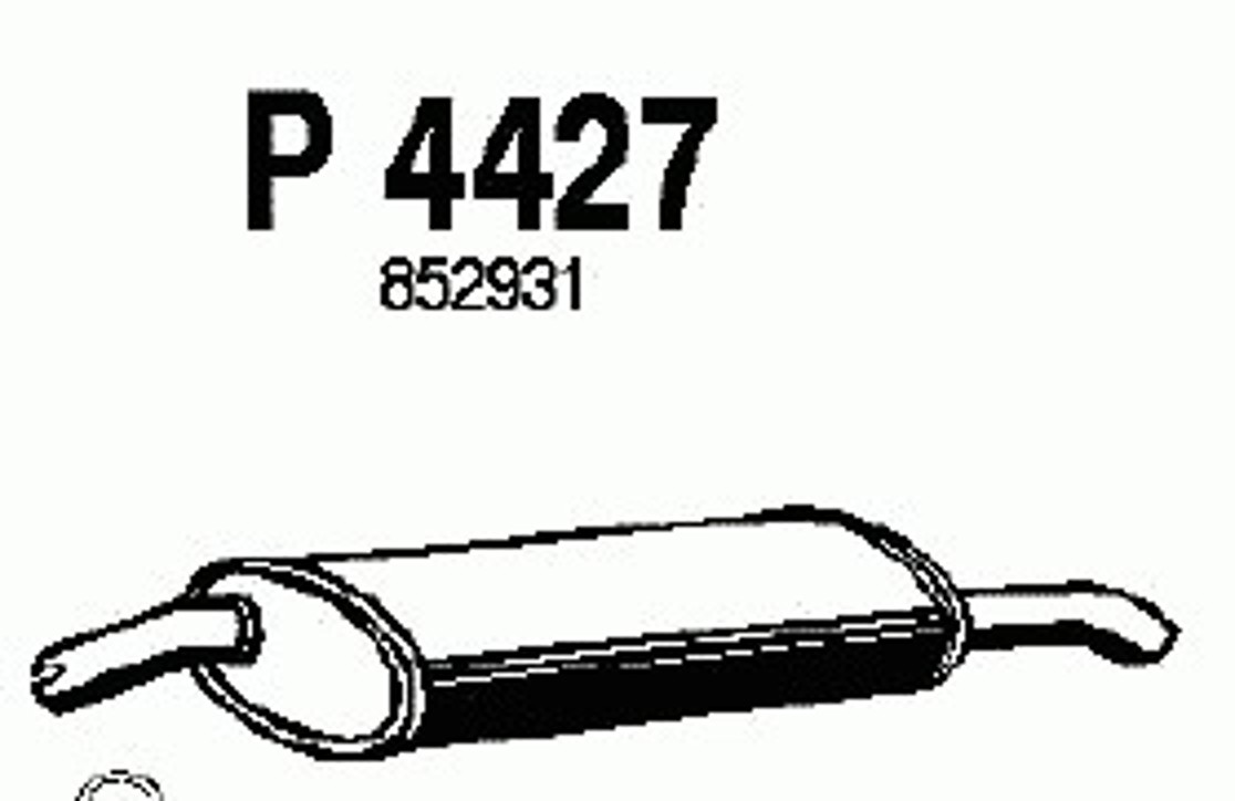 Глушитель выхлопных газов конечный FENNO P4427