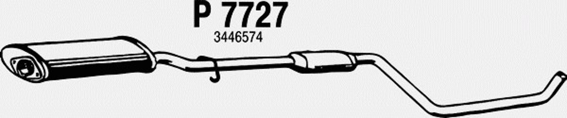 Средний глушитель выхлопных газов FENNO P7727