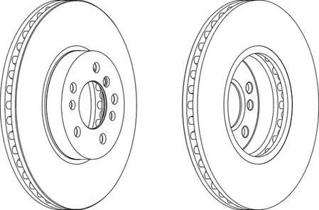 Диск тормозной FERODO DDF1256C-1