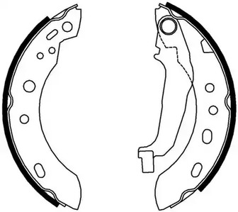 Колодка тормозная барабанная комплект FERODO FSB640