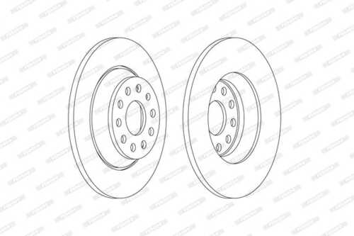 Комплект тормозных дисков и колодок FERODO DDF2506C